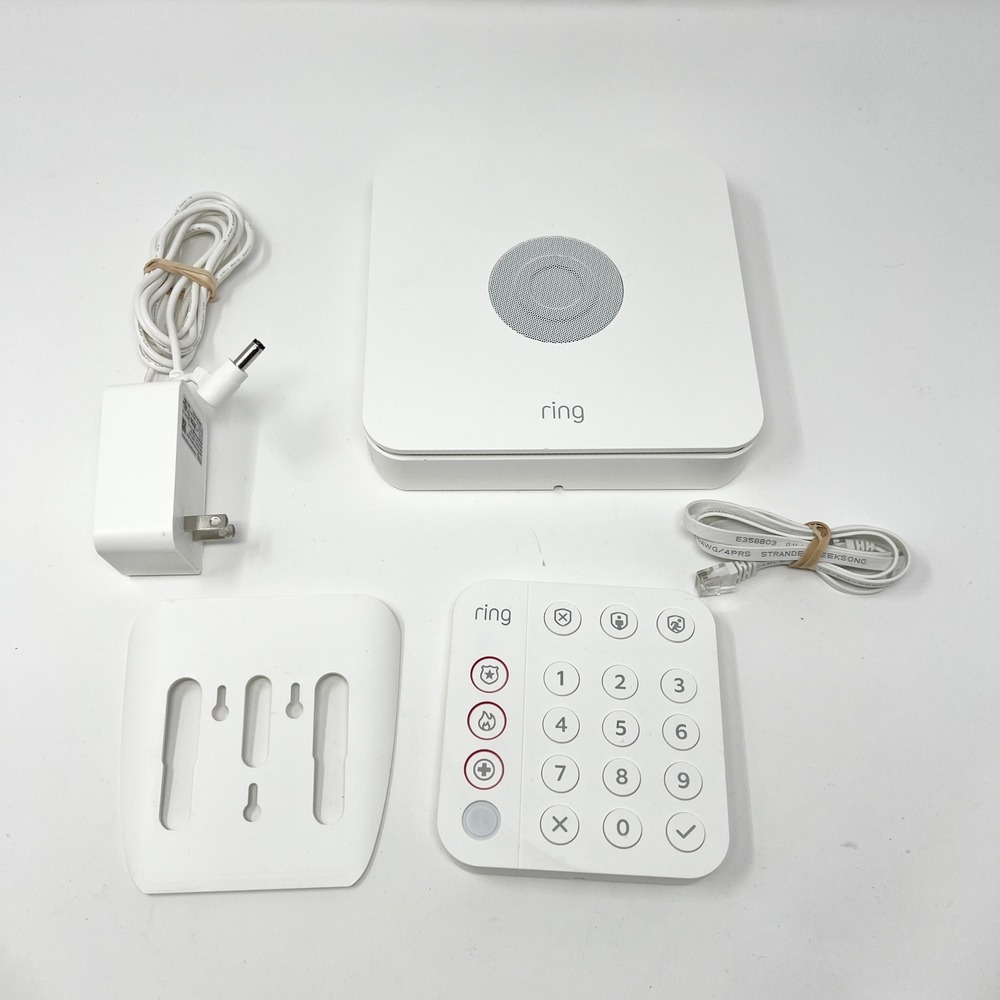 Ring Alarm 5 Piece Security Kit 2nd Gen Base Station Keypad White